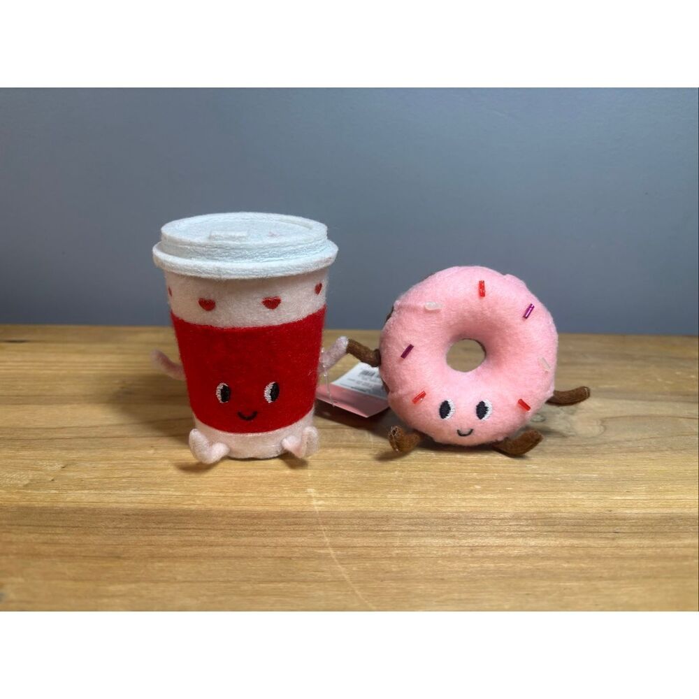Target Spritz Pink Coffee & Donut Valentine Day Felt Duo